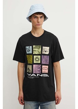 Vans t-shirt bawełniany męski kolor czarny z nadrukiem VN000HFQBLK1 ze sklepu ANSWEAR.com w kategorii T-shirty męskie - zdjęcie 173954068