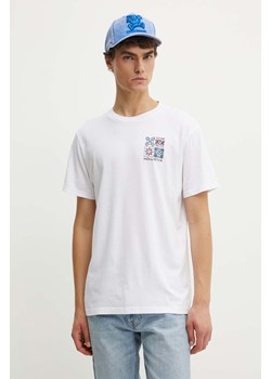 Hollister Co. t-shirt bawełniany męski kolor biały z nadrukiem ze sklepu ANSWEAR.com w kategorii T-shirty męskie - zdjęcie 173954139