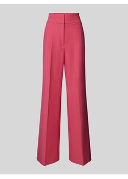 Spodnie materiałowe o rozkloszowanym kroju w kant model ‘Himia’ ze sklepu Peek&Cloppenburg  w kategorii Spodnie damskie - zdjęcie 173954446