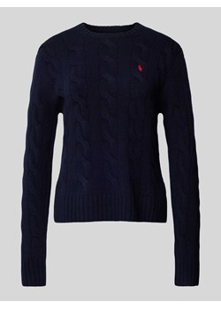 Sweter wełniany ze ściegiem warkoczowym ze sklepu Peek&Cloppenburg  w kategorii Swetry damskie - zdjęcie 173954478