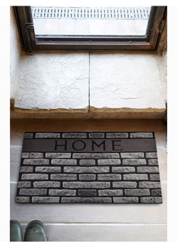 ABERTO DESIGN Wycieraczka &quot;Home&quot; w kolorze szarym ze sklepu Limango Polska w kategorii Dom - zdjęcie 173954698