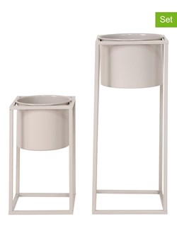 House Nordic Doniczki (2 szt.) w kolorze beżowym ze sklepu Limango Polska w kategorii Doniczki i osłonki - zdjęcie 173954985