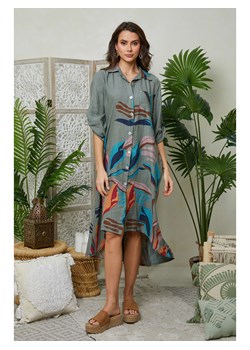 Lin Passion Sukienka w kolorze khaki ze sklepu Limango Polska w kategorii Sukienki - zdjęcie 173955858