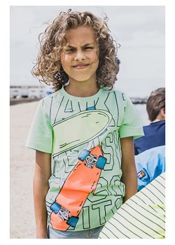 Tygo &amp; Vito Koszulka &quot;Boards&quot; w kolorze zielonym ze wzorem ze sklepu Limango Polska w kategorii Bluzki dziewczęce - zdjęcie 173956057