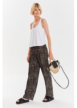 Szerokie spodnie Leopard XS ze sklepu NAOKO w kategorii Spodnie damskie - zdjęcie 173956628