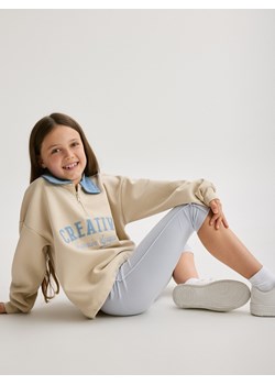 Reserved - Bawełniane legginsy - jasnoniebieski ze sklepu Reserved w kategorii Spodnie dziewczęce - zdjęcie 173957138