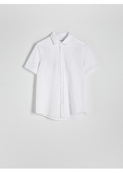 Reserved - Gładka koszula slim fit - biały ze sklepu Reserved w kategorii Koszule męskie - zdjęcie 173957158