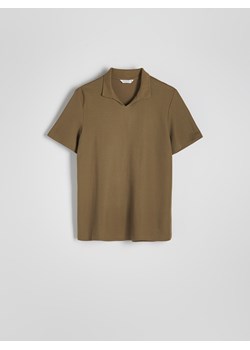 Reserved - Koszulka polo regular - ciemnozielony ze sklepu Reserved w kategorii T-shirty męskie - zdjęcie 173957189