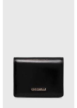 Coccinelle portfel skórzany METALLIC SHINY CALF damski kolor czarny E2 RX8 11 D3 01 ze sklepu ANSWEAR.com w kategorii Portfele damskie - zdjęcie 173957517