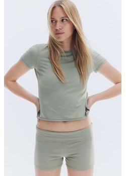 H & M - Krótki T-shirt - Zielony ze sklepu H&M w kategorii Bluzki damskie - zdjęcie 173957836