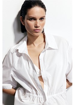 H & M - Bawełniana koszula ze sznurkiem - Biały ze sklepu H&M w kategorii Koszule damskie - zdjęcie 173957865