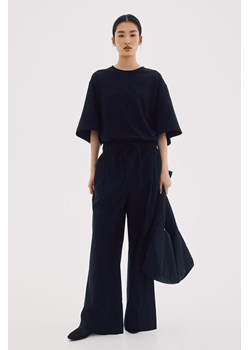 H & M - Spodnie chinos ze sznurkiem - Czarny ze sklepu H&M w kategorii Spodnie damskie - zdjęcie 173957887