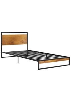 Czarne Loftowe Łóżko Metalowe 90X200 Cm T5-M01 ze sklepu Edinos.pl w kategorii Łóżka i materace - zdjęcie 173958717