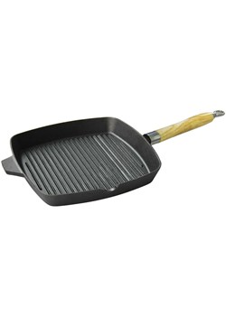 Żeliwna patelnia grillowa na kuchenkę indukcyjną - Rosalia 22X ze sklepu Edinos.pl w kategorii Naczynia - zdjęcie 173958745