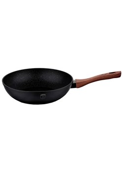 Granitowy wok z brązową rączką 28cm K3-G12 ze sklepu Edinos.pl w kategorii Naczynia - zdjęcie 173958846