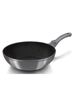 Srebrna patelnia typu WOK 28cm - Migusto 5X ze sklepu Edinos.pl w kategorii Naczynia - zdjęcie 173958859