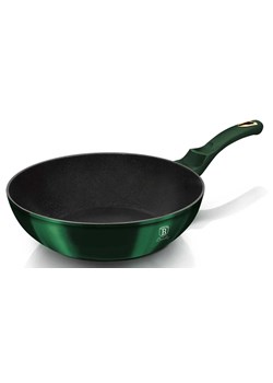 Tytanowy zielony wok z silikonowym uchwytem 28cm G6-P72 ze sklepu Edinos.pl w kategorii Naczynia - zdjęcie 173958909