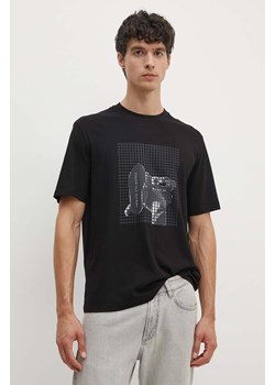 Armani Exchange t-shirt bawełniany męski kolor czarny z nadrukiem 6DZTLD ZJ9JZ ze sklepu ANSWEAR.com w kategorii T-shirty męskie - zdjęcie 173962207