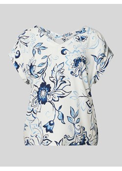 T-shirt z dekoltem w zaokrąglony serek ze sklepu Peek&Cloppenburg  w kategorii Bluzki damskie - zdjęcie 173962525