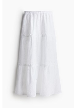 H & M - Spódnica z haftem angielskim - Biały ze sklepu H&M w kategorii Spódnice - zdjęcie 173962869