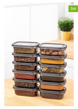 Violeta Home Pojemniki (12 szt.) w kolorze antracytowym - 0,4 l ze sklepu Limango Polska w kategorii Pojemniki kuchenne - zdjęcie 173963257