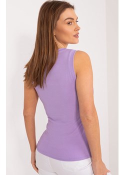 Jasnofioletowy top z ozdobnym kwiatkiem DHJ-TP-17733.22X, Kolor jasnofioletowy, Rozmiar uniwersalny, ITALY MODA ze sklepu Primodo w kategorii Bluzki damskie - zdjęcie 173964208
