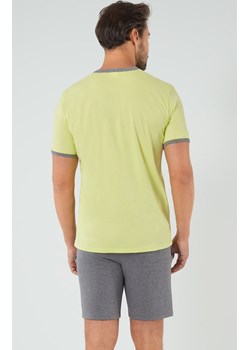 Piżama męska z krótki rękawem limonkowo-szara Nikodem, Kolor limonka-szary, Rozmiar M, Italian Fashion - id: 188239 - marki Italian Fashion - 173965186 Piżama męska z krótki rękawem limonkowo-szara Nikodem, Kolor limonka-szary, Rozmiar M, Italian Fashion ze sklepu Intymna w kategorii Piżamy męskie - zdjęcie 173965186