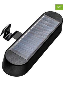 Garden Hero Solarne lampy dachowe LED (2 szt.) w kolorze czarnym - 20 x 3,3 x 11 cm ze sklepu Limango Polska w kategorii Dekoracje i akcesoria ogrodowe - zdjęcie 173965395