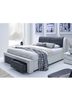 Czarno-białe łóżko z szufladami - Feniks 140x200 ze sklepu Edinos.pl w kategorii Łóżka i materace - zdjęcie 173967685
