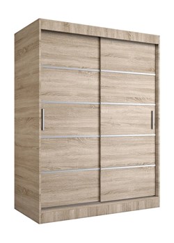 Szafa przesuwna dąb sonoma 150 cm K7-D80 ze sklepu Edinos.pl w kategorii Szafy - zdjęcie 173967686