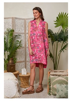 Lin Passion Lniana sukienka w kolorze różowym ze sklepu Limango Polska w kategorii Sukienki - zdjęcie 173968328