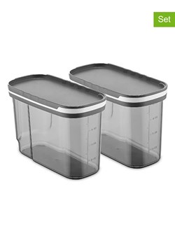 Violeta Home Pojemniki (2 szt.) w kolorze szarym - 1,25 l ze sklepu Limango Polska w kategorii Pojemniki kuchenne - zdjęcie 173971507