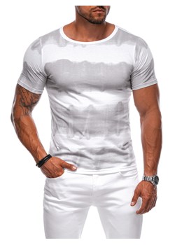 T-shirt męski z nadrukiem 1973S - szary ze sklepu Edoti w kategorii T-shirty męskie - zdjęcie 173973578