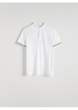 Reserved - Koszulka polo regular ze stójką - biały ze sklepu Reserved w kategorii T-shirty męskie - zdjęcie 173974325