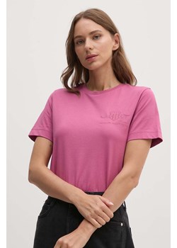 Gant t-shirt bawełniany kolor różowy ze sklepu ANSWEAR.com w kategorii Bluzki damskie - zdjęcie 173975197