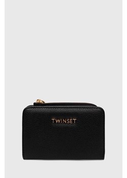 Twinset portfel damski kolor czarny 242TB7047 ze sklepu ANSWEAR.com w kategorii Portfele damskie - zdjęcie 173975449