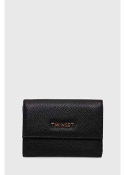 Twinset portfel damski kolor czarny 242TB7046 ze sklepu ANSWEAR.com w kategorii Portfele damskie - zdjęcie 173975459