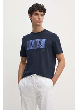 Armani Exchange t-shirt bawełniany męski kolor granatowy z nadrukiem 6DZTHF ZJH4Z ze sklepu ANSWEAR.com w kategorii T-shirty męskie - zdjęcie 173975657