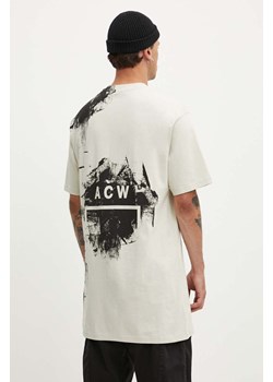 A-COLD-WALL* t-shirt bawełniany Brushstroke T-Shirt męski kolor beżowy z nadrukiem ACWMTS188 ze sklepu ANSWEAR.com w kategorii T-shirty męskie - zdjęcie 173975818