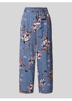 Spodnie materiałowe o rozkloszowanym kroju z wiązanym paskiem model ‘ELISABETH’ ze sklepu Peek&Cloppenburg  w kategorii Spodnie damskie - zdjęcie 173976556