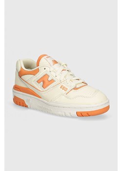 New Balance sneakersy skórzane 550 kolor beżowy BBW550AJ ze sklepu PRM w kategorii Buty sportowe damskie - zdjęcie 173978049