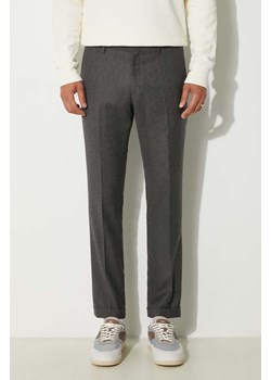 Paul Smith spodnie wełniane kolor szary w fasonie chinos M1R-150M-G00109 ze sklepu PRM w kategorii Spodnie męskie - zdjęcie 173978135