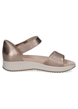 Caprice Skórzane sandały "Blue" w kolorze złotym ze sklepu Limango Polska w kategorii Sandały damskie - zdjęcie 173979396