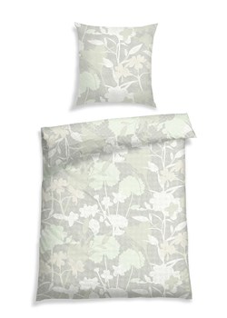 Schiesser Komplet pościeli satynowej &quot;Elise&quot; w kolorze jasnoszaro-zielonym ze sklepu Limango Polska w kategorii Pościele - zdjęcie 173979805