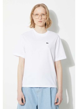 Lacoste t-shirt bawełniany damski kolor biały TF7215 ze sklepu ANSWEAR.com w kategorii Bluzki damskie - zdjęcie 173983897