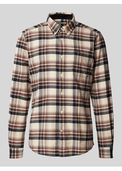 Koszula casualowa o kroju tailored fit z kołnierzykiem typu button down ze sklepu Peek&Cloppenburg  w kategorii Koszule męskie - zdjęcie 173984599