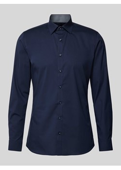 Koszula biznesowa o kroju super slim fit z listwą guzikową ze sklepu Peek&Cloppenburg  w kategorii Koszule męskie - zdjęcie 173984667