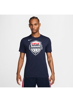 Męski T-shirt do koszykówki Nike Dri-FIT USAB - Niebieski ze sklepu Nike poland w kategorii T-shirty męskie - zdjęcie 173984848