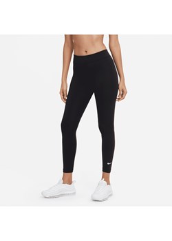 Damskie legginsy 7/8 ze średnim stanem Nike Sportswear Essential - Czerń ze sklepu Nike poland w kategorii Spodnie damskie - zdjęcie 173984895