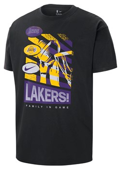 T-shirt męski Nike NBA Los Angeles Lakers Courtside - Czerń ze sklepu Nike poland w kategorii T-shirty męskie - zdjęcie 173984927